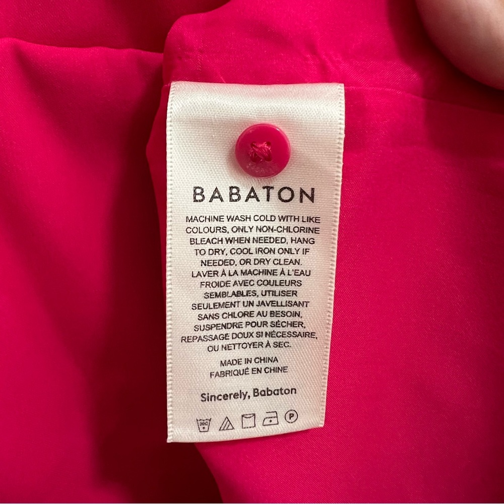 NEW NWT Babaton Aritzia 90’s Slit Mini Dress In Eros Pink Fuchsia - Picture 9 of 10